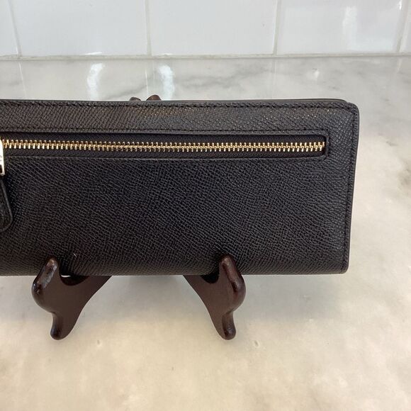 Coach Cross Grain Leather Slim Sleek Wallet - Picture 6 of 16